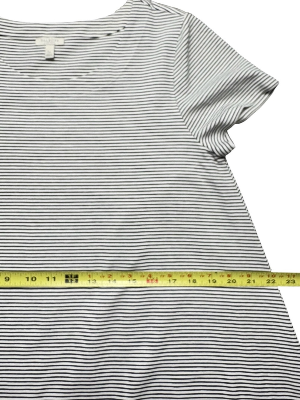 NWT Talbots Striped Swing Dress Large Petite LP Black White Knit - Picture 6 of 10